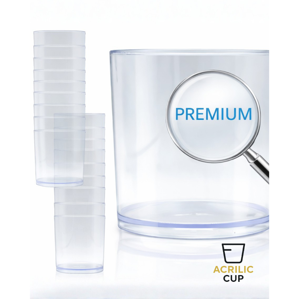 12 Copos de Whisky 290ml Acrilico Cristalino Premium em Oferta na Shopee