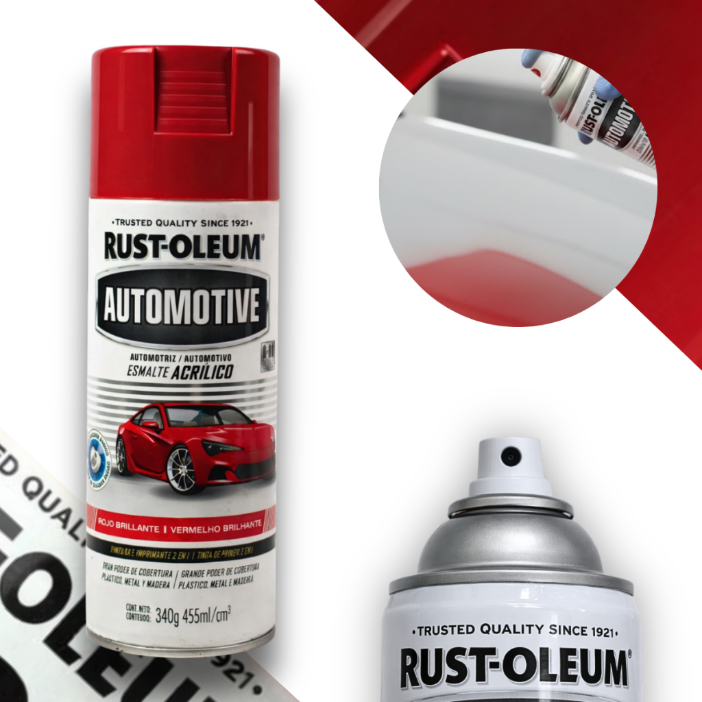 Esmalte Acrílico Automotive Vermelho Brilhante Rust Oleum em Oferta na Shopee