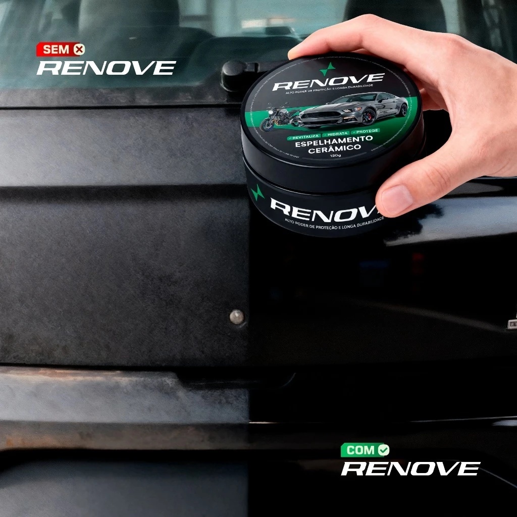 Cera Espelhamento RENOVE – Proteção Sol, Remove Riscos Superficiais, Repele Água em Oferta na Shopee