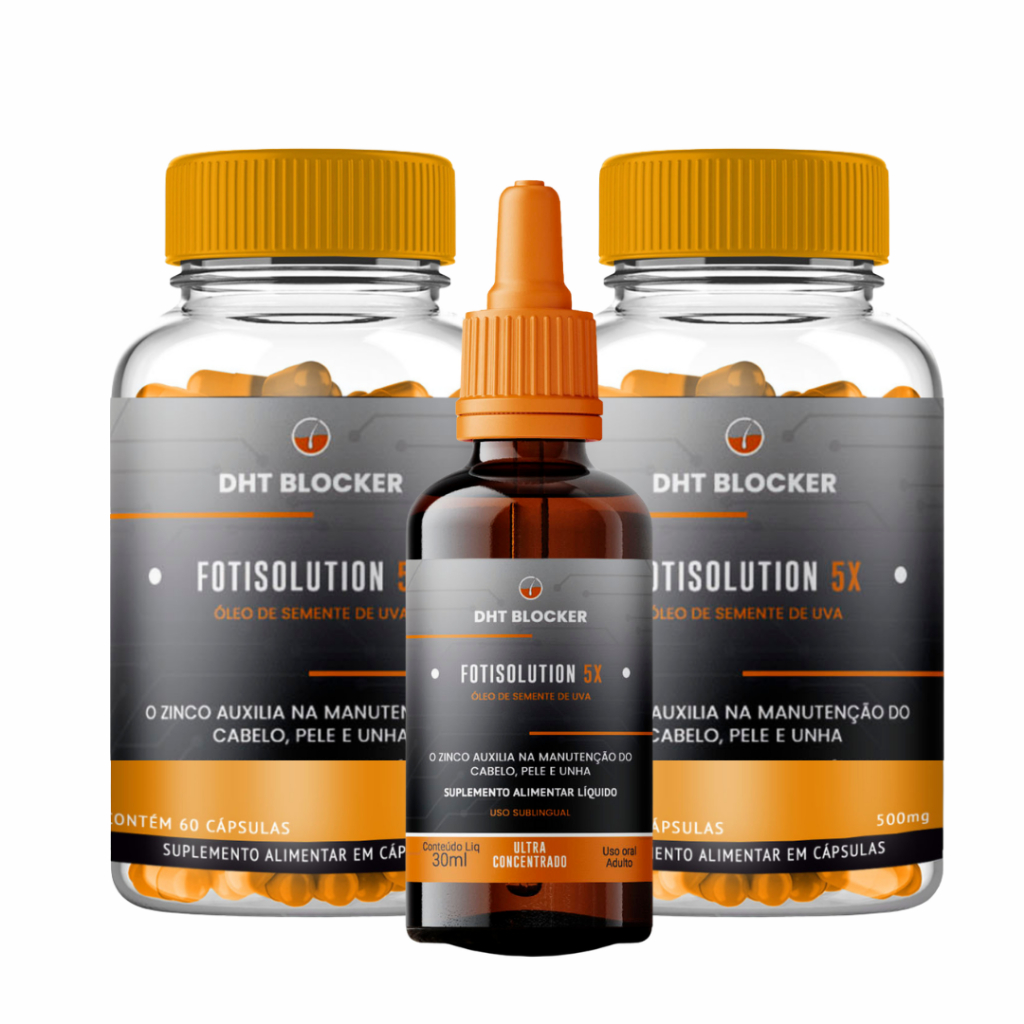 DHT Blocker Cápsulas E Gotas Cabelos Calvice Mega