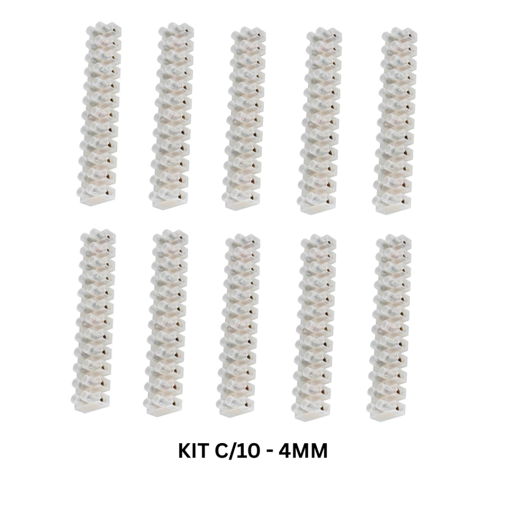 Kits De Conector em Barra Elétrico Tipo Sindal Interneed C12 Bornes 4mm/6mm/10mm/16mm/ - 20a Chuveiro Elétrica