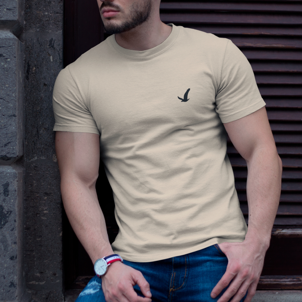 Camiseta Masculina Águia Pássaro Básica - 100% Algodao Premium, Modelagem Slim Fit em Oferta na Shopee