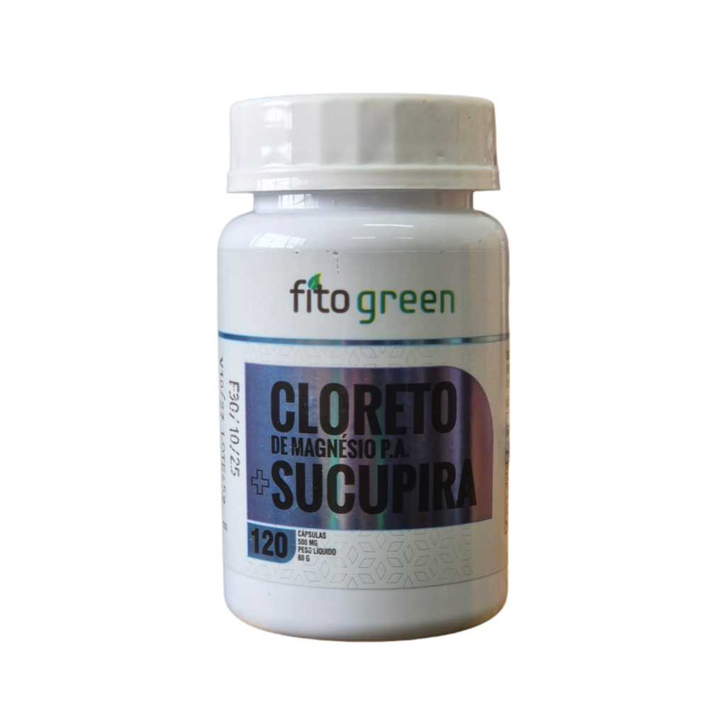 Cloreto de Magnésio P.A. com sucupira 120 Cápsulas Fitogreen