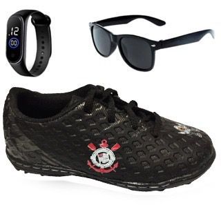 Kit Chuteira Infantil Society + Relógio Digital + Óculos ⚽| Envio Rápido | 28 ao 36