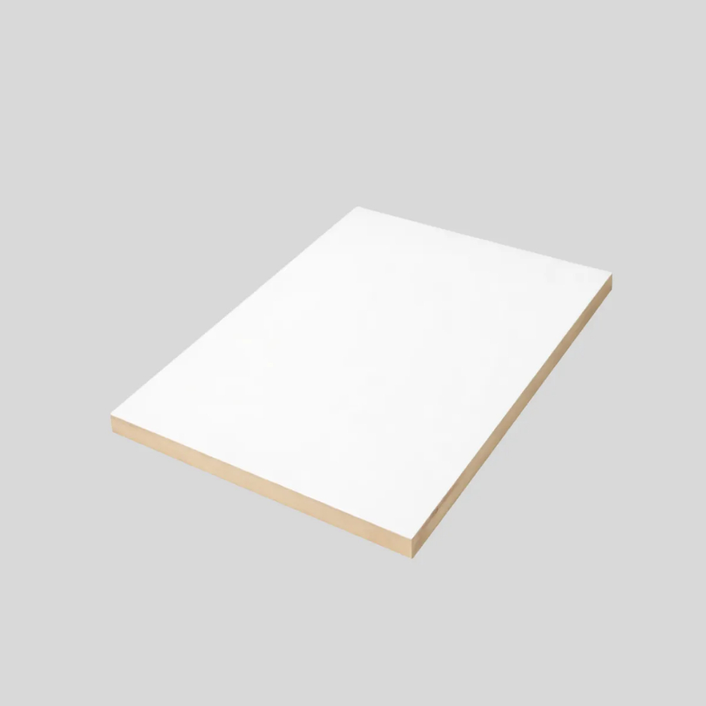 Chapa MDF branca 15mm 110x60 bordas fitadas prateleira tampo mesa painel nicho móveis placa