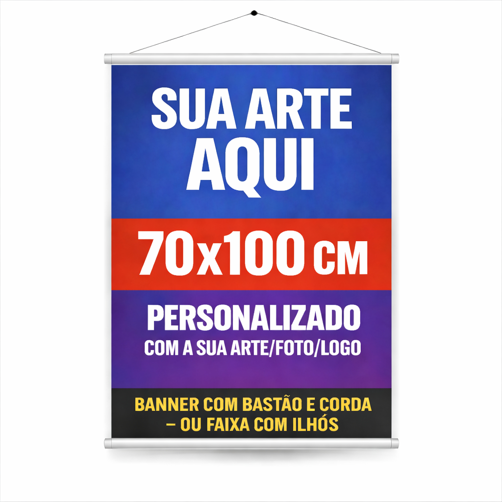 Banner Em Lona Personalizado Sua Arte Logo Resistênte à Água em Oferta na Shopee