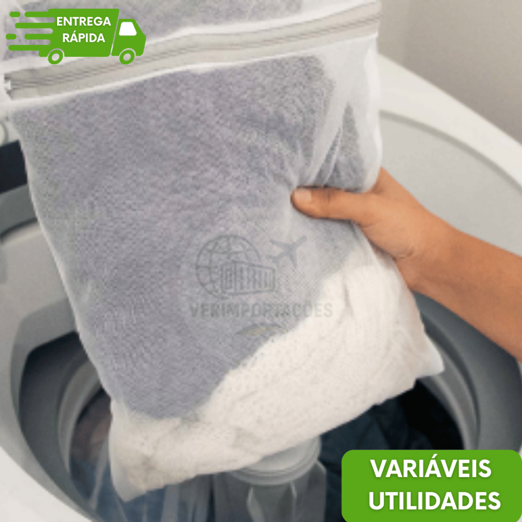 Saco de Lavagem Malha  Bolsa de Lavagem para Roupas Proteção para Máquina de Lavar Premium Utilidades