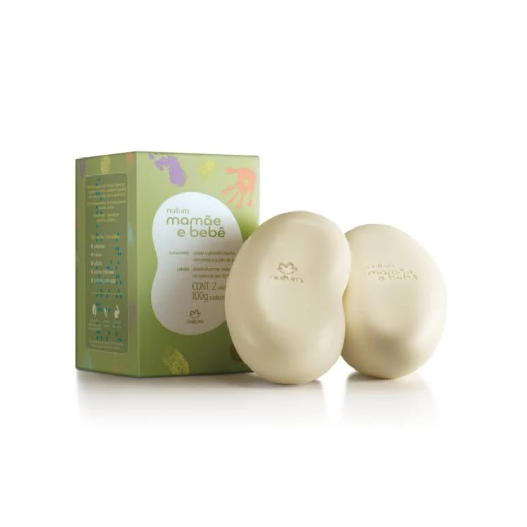 Kit 3 sabonetes em barra Natura Mamãe e Bebê