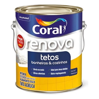 Tinta Anti Mofo Coral Renova Tetos Banheiro E Cozinha 3,6l Branco em Oferta na Shopee