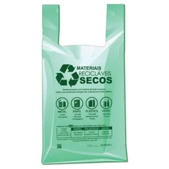 Sacola Impressa Lei Biodegradável Verde 48x55 Pacote C/500