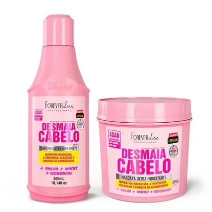 Kit Especial Forever Liss Desmaia Cabelo  Shampoo 300ml e Máscara 200g