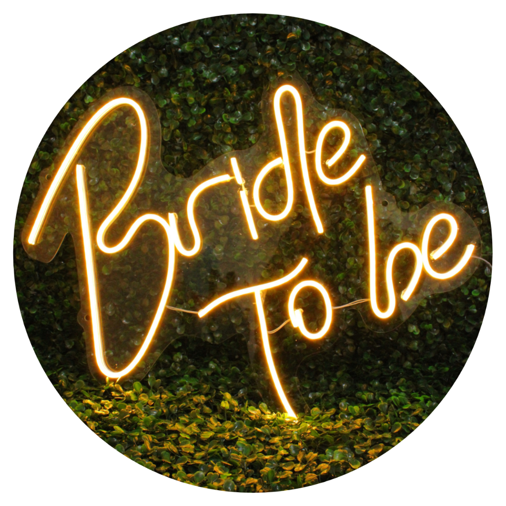 Placa Led Neon Bride To Be 44x50cm Decoração Noiva Luminosa