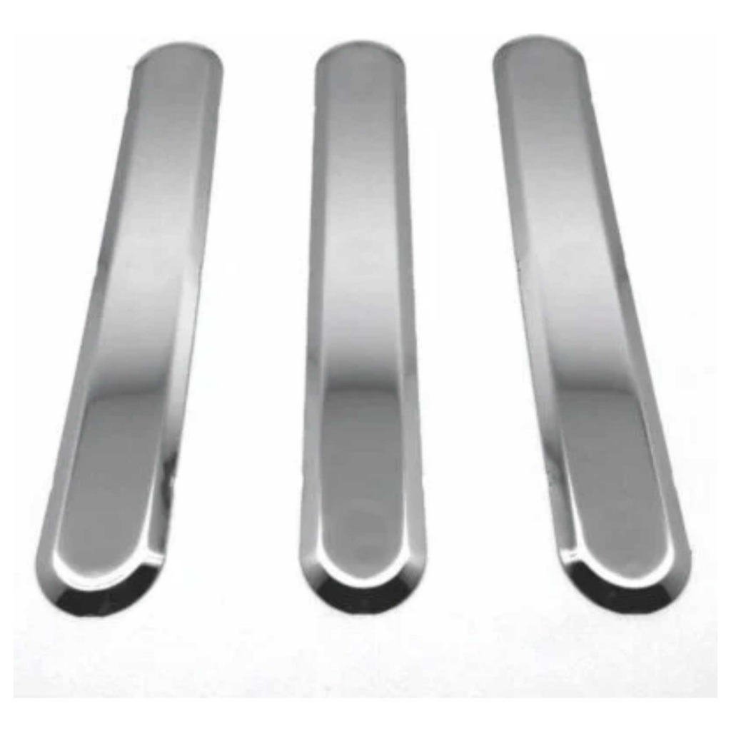 Piso Tátil Inox Alerta E Direcional Inox Elemento 1m Direcional Adesivado