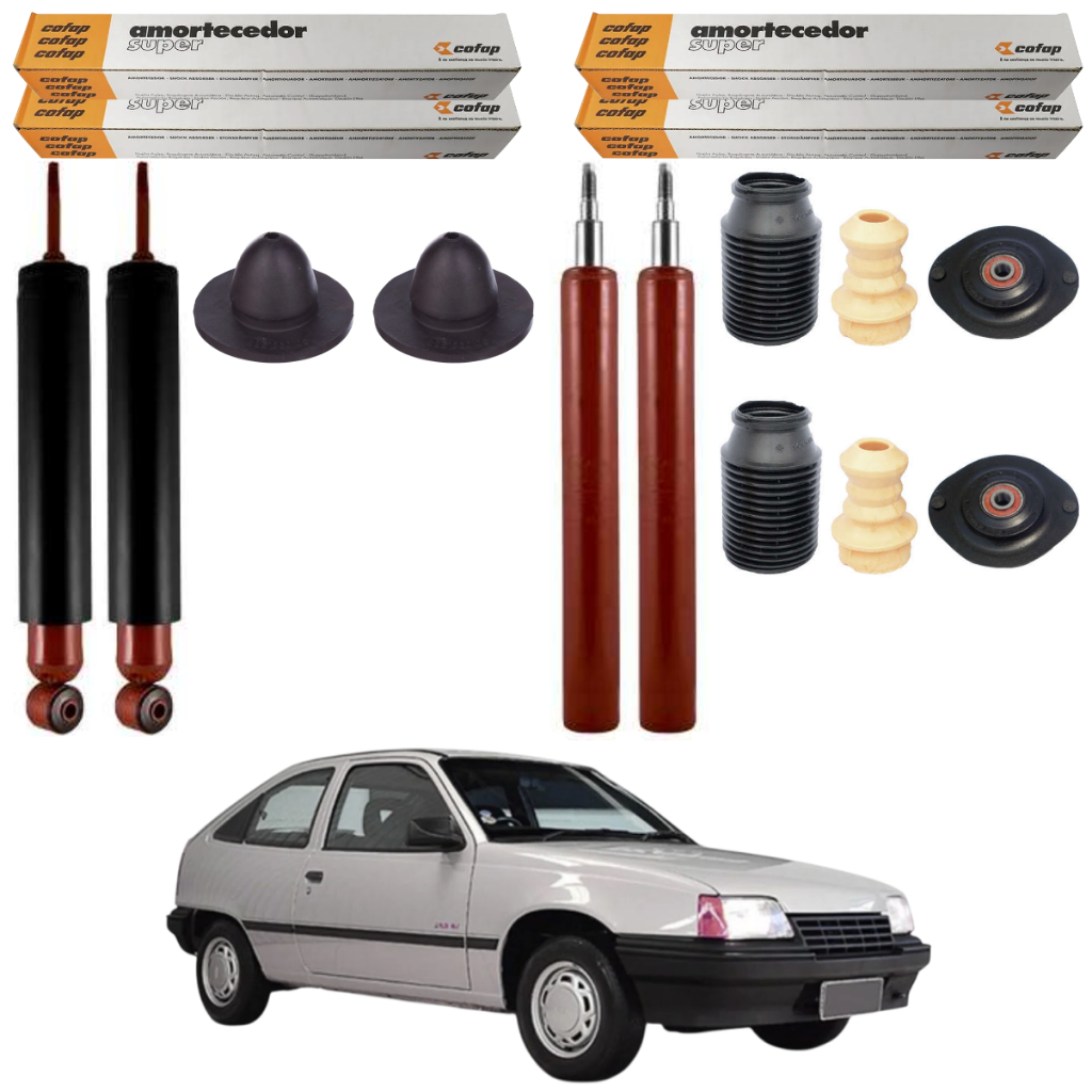 KIT 4 AMORTECEDOR KADETT 1989 A 1998 COFAP + KIT