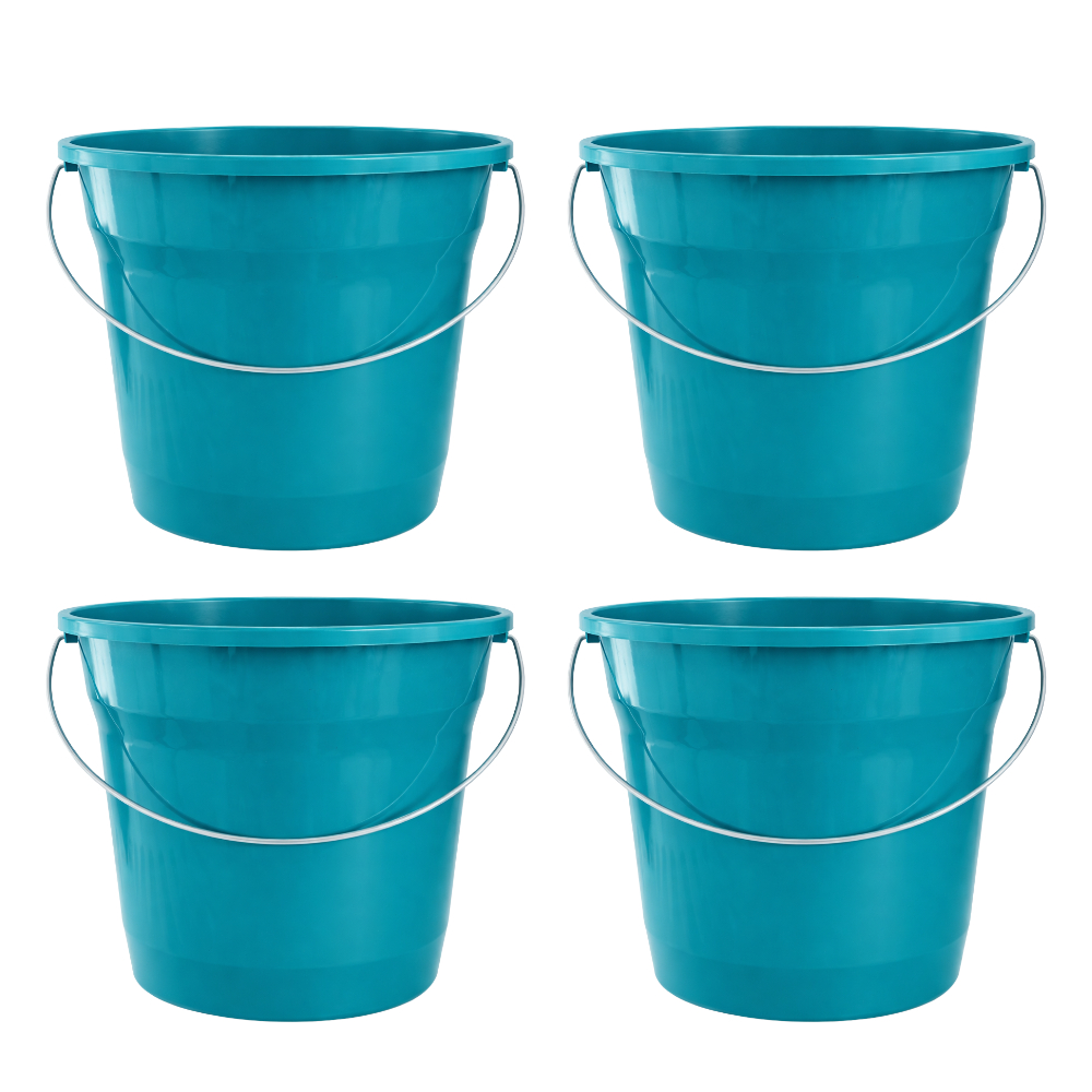 Kit 4 Baldes Plástico 7,4L Multiuso com alça para Casa Lavanderia Limpeza Geral P179