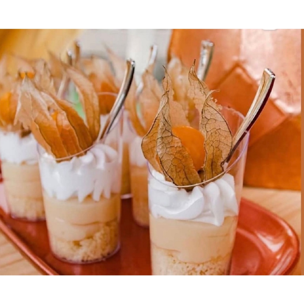Copo Pic 061 Verrine Para Mousse 60ml C/ 100 Unid. Cor Cristal + 100 Mini Colher Americana