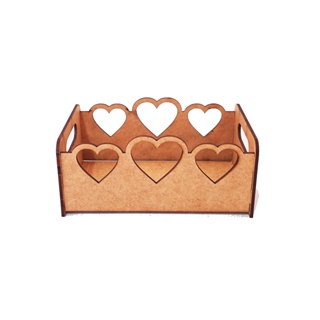 Kit Bandejas MDF Coração Corte a Laser 15x10x7cm Decoração Presente em Oferta na Shopee