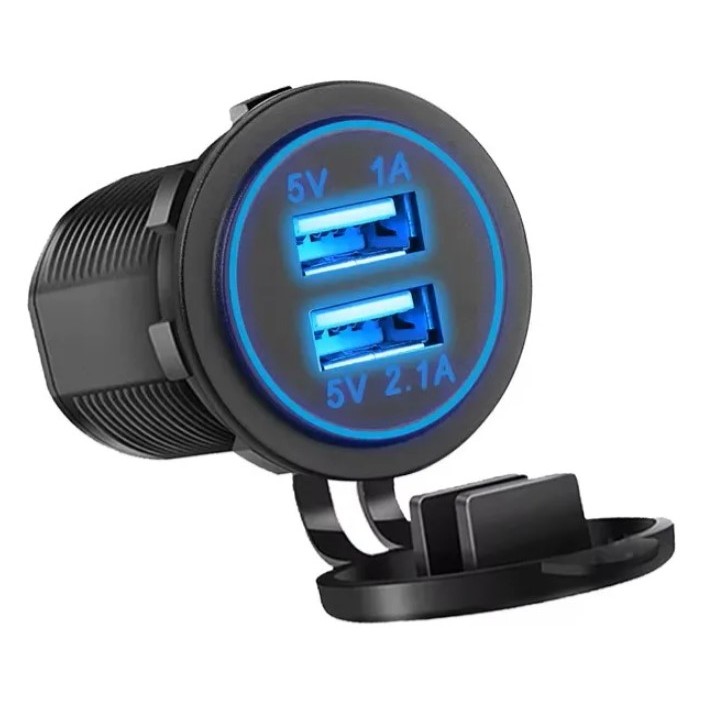 Tomada Usb Turbo Encaixe Acendedor P/carro 2 Saídas