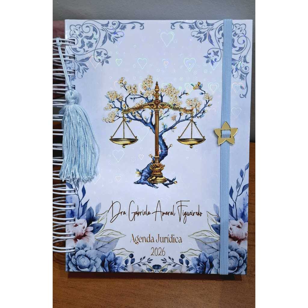📚 Agenda Jurídica 2026 A5 Personalizada | Advogado(a) | Capa Dura laminada| Datada | Profissional ⚖️