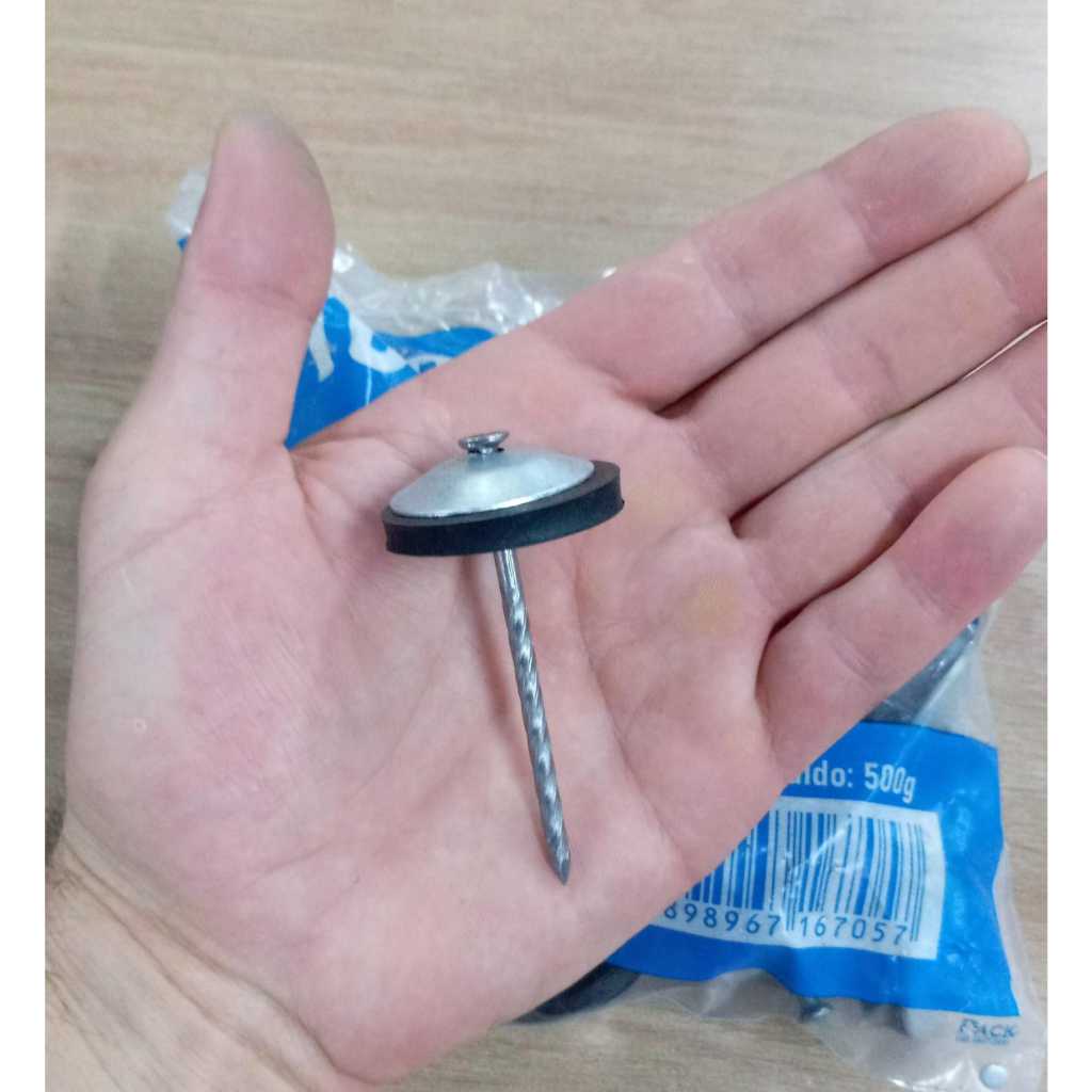 Prego Telheiro Galvanizado 18x30 p/ telha 4mm onda baixa