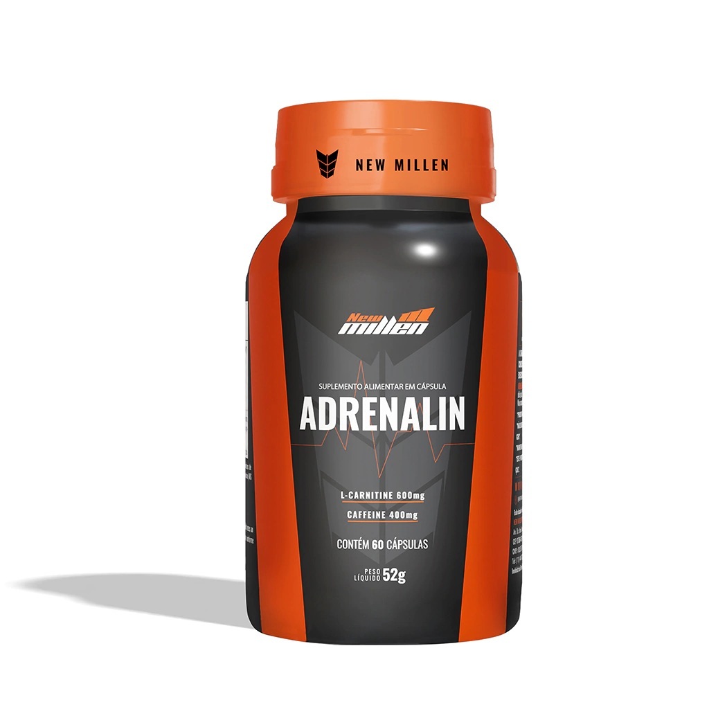 ADRENALIN POTE 60 CAPS ( Cafeina 400mg por Capsulas + 600mg de Lcarnitina )