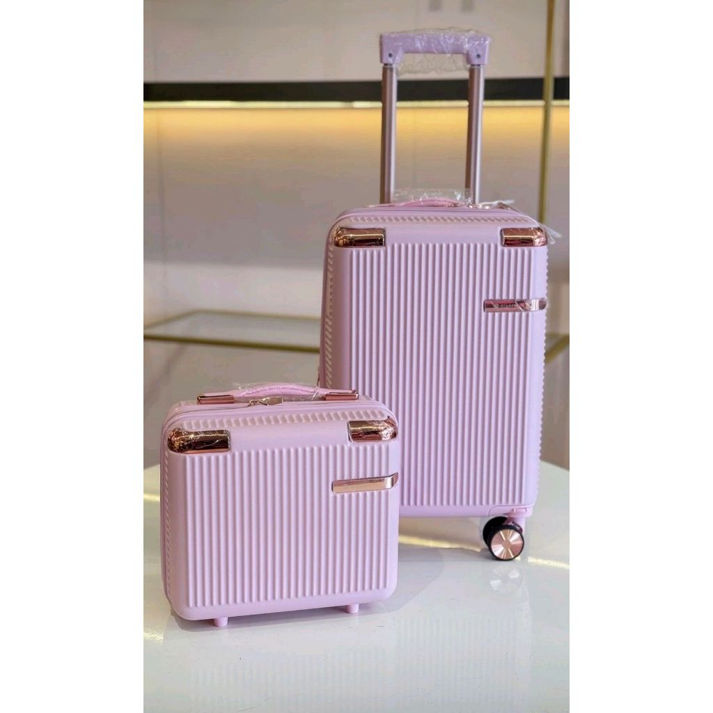 Kit de Mala De Viagem 10 KG  4 Roda Gira 360 Grau Fibra + Frasqueira em Oferta na Shopee