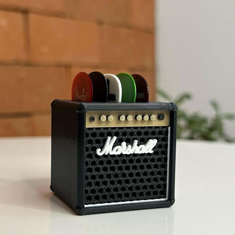 Porta Palhetas Mini Amplificador Estilo Marshall Para Violão Guitarra Baixo em Oferta na Shopee