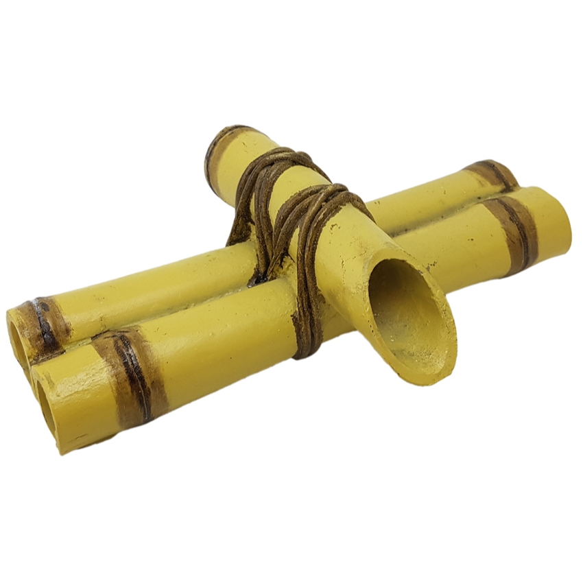 Biqueira de Resina Estilo Bambu Decorativo Para Fontes de Água 19cm