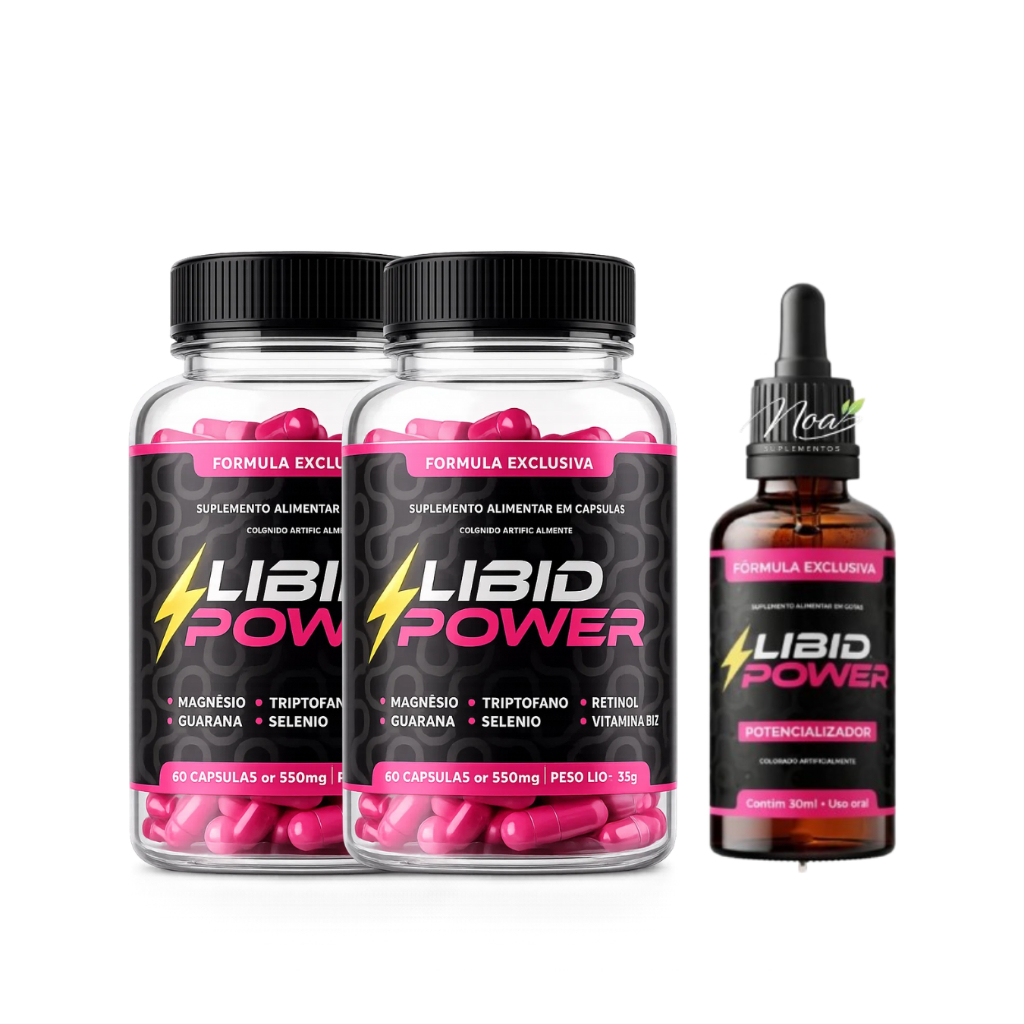 2 Libid Power +1 Potencializador Disposição+autoestima+desejo em Oferta na Shopee