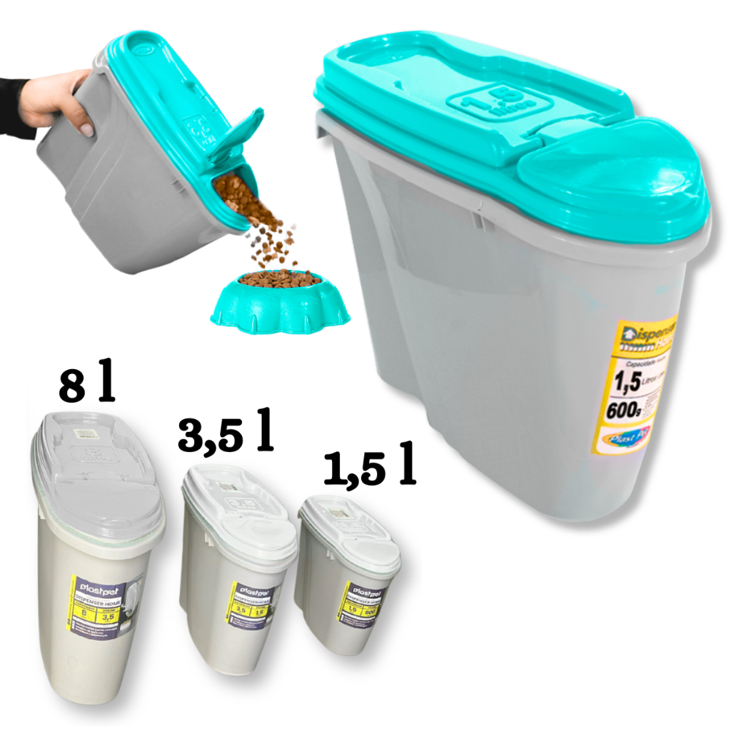 Pote Dispenser Home Porta Ração Armazenamento Grãos Cachorro e Gato Antiformiga Vedação de Insetos em Oferta na Shopee