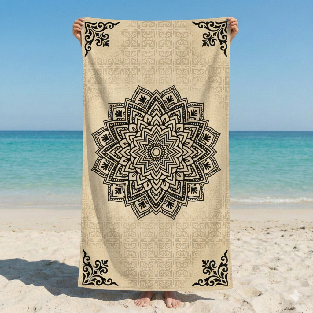 Canga de Praia Mandala Indiana Grande Saída de Banho Verão Piscina Premium Soft Macia Tecido Leve