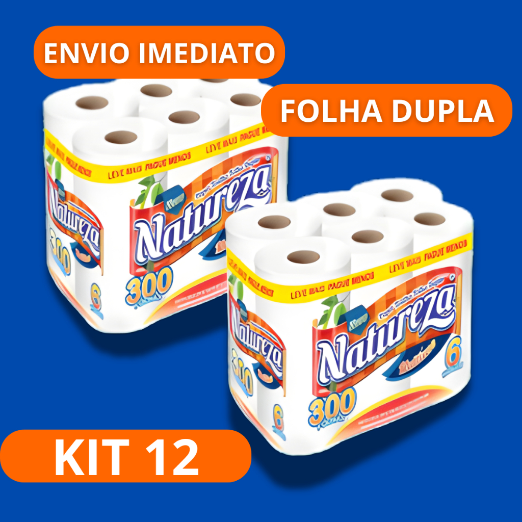 Kit 12 Papel Toalha Cozinha Folha Dupla Alta Absorção (2 Pcts x 6) em Oferta na Shopee