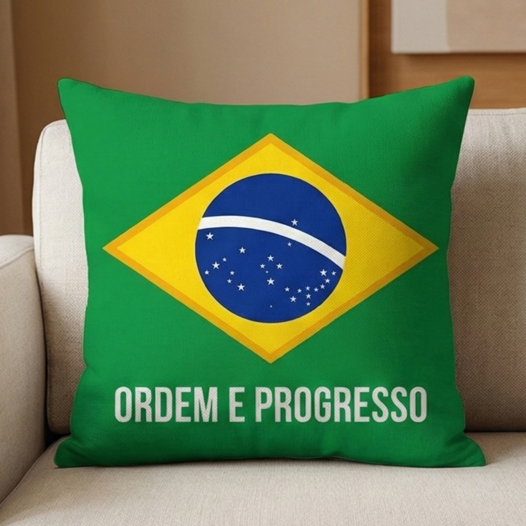 Kit 4 Almofadas Brasil Copa 2026 Estampa Exclusiva Seleção Brasileira Decoração Sala Casa Premium
