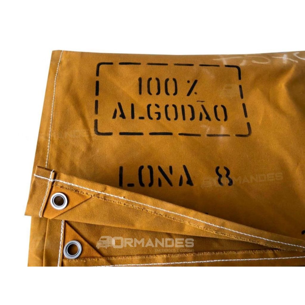LONA ENCERADO P/ CAMINHÃO - 100% ALGODÃO - Nº 08 - IMPERMEÁVEL - MED.8x4