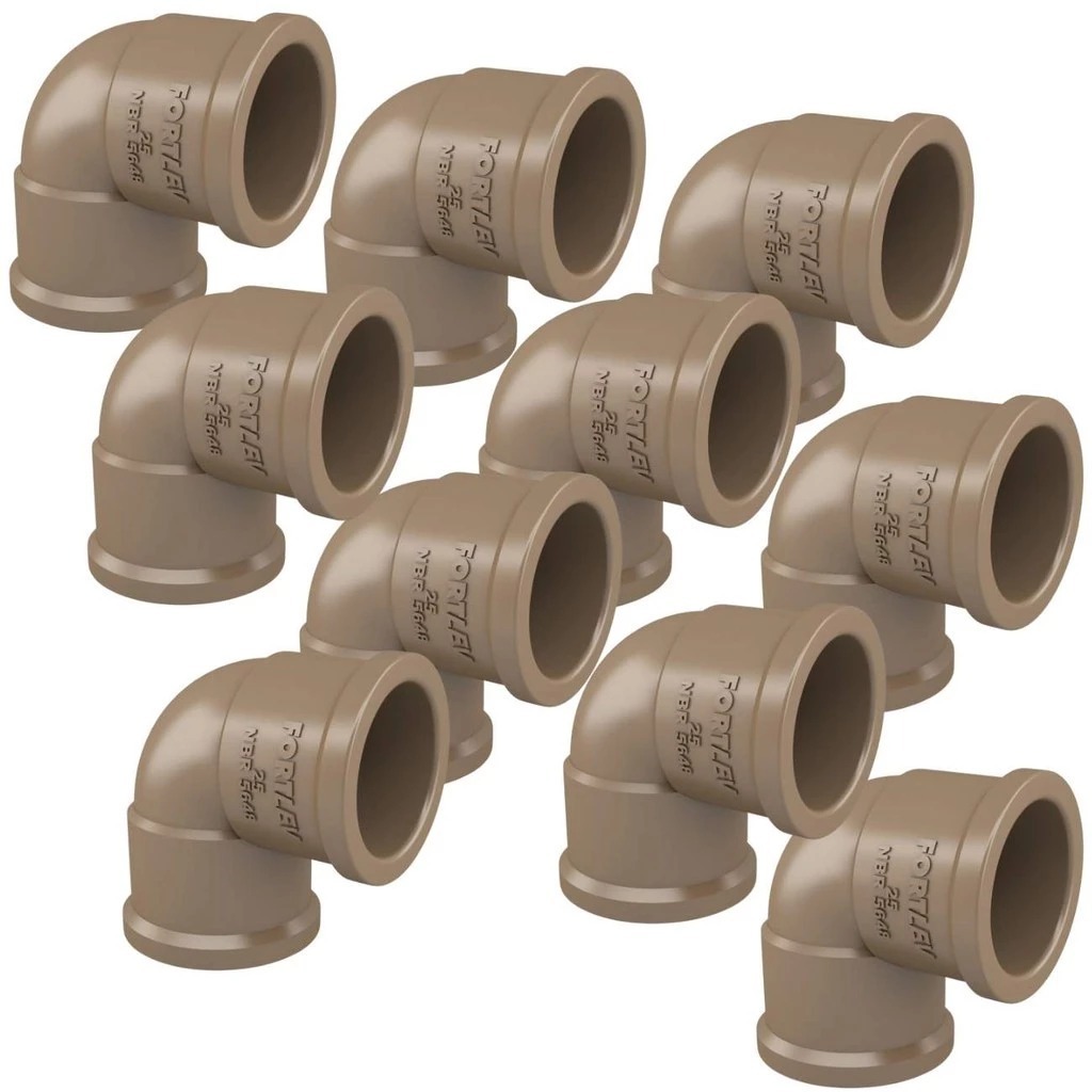 Kit 10 Unidades Cotovelo PVC 3/4 🧰 Conexão Hidráulica