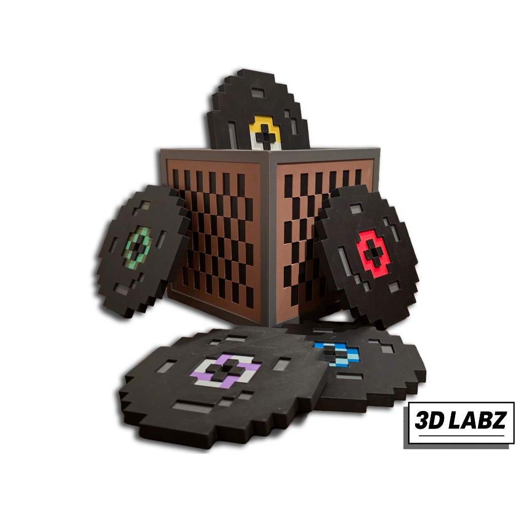 Kit 4 Porta Copos Minecraft Discos de Música | Discos de Vinil Pixelados Minecraft |