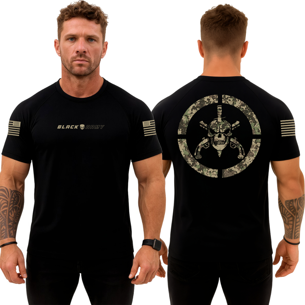 Camiseta Dry Fit Original Masculina Caveira Bope Army Black Army em Oferta na Shopee