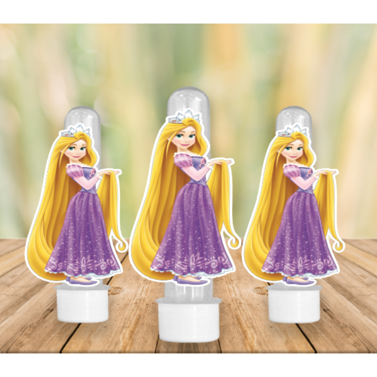 30 Apliques para Tubete Doces Bolo - Tema  RAPUNZEL ENROLADOS -  Lembrancinhas Divertidas para Sua Festas