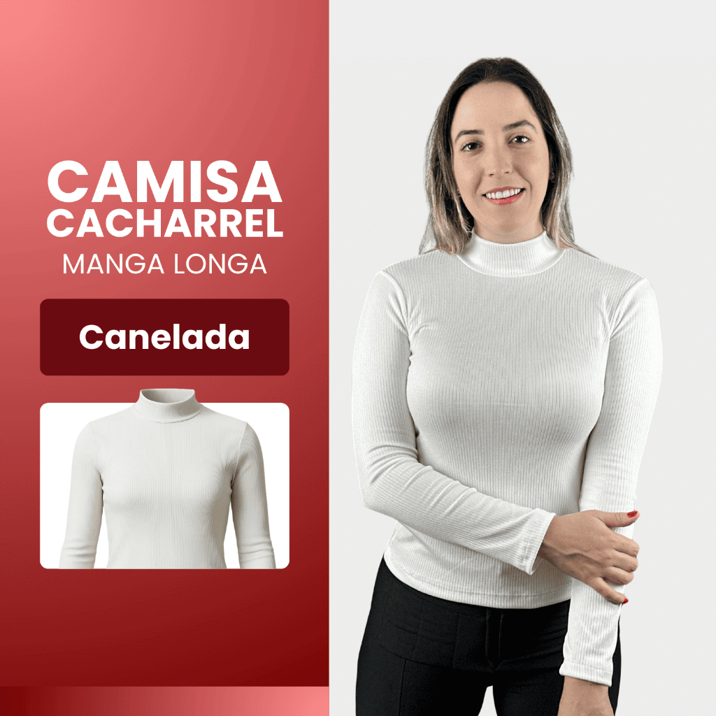 Blusa Cacharrel Feminina Canelada Malha Estilo Inverno