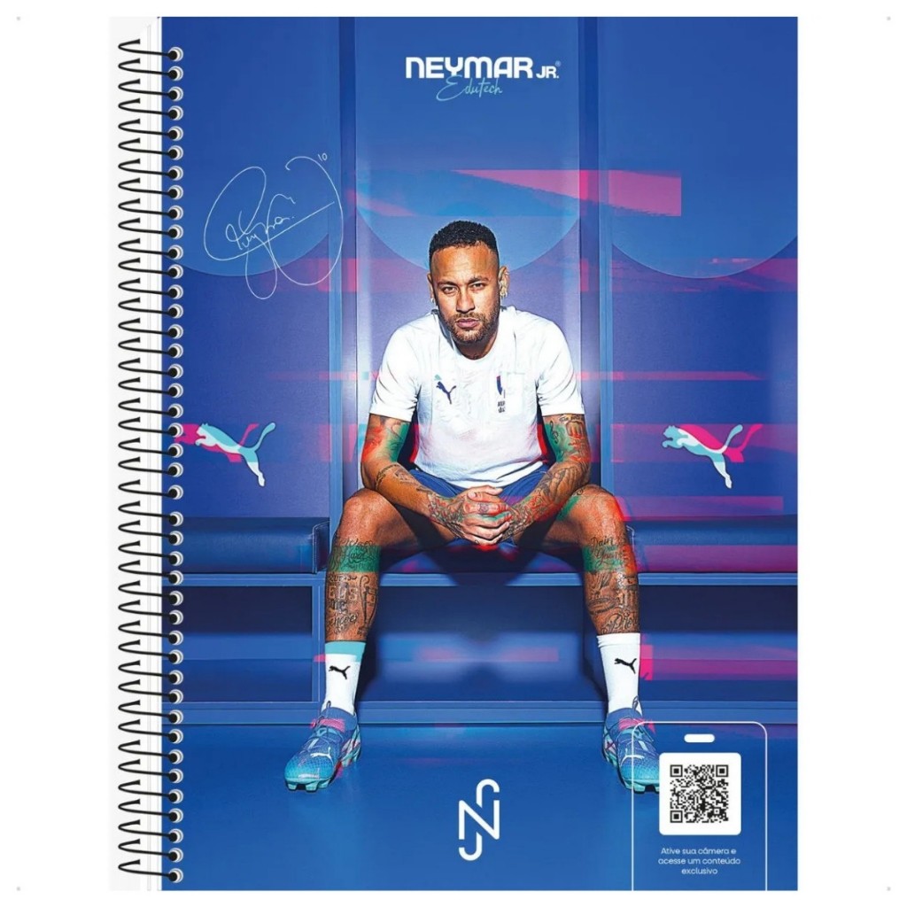 Caderno Oficial Neymar jr Rumo ao Topo Universitário 10 matéria 160 folhas em Oferta na Shopee