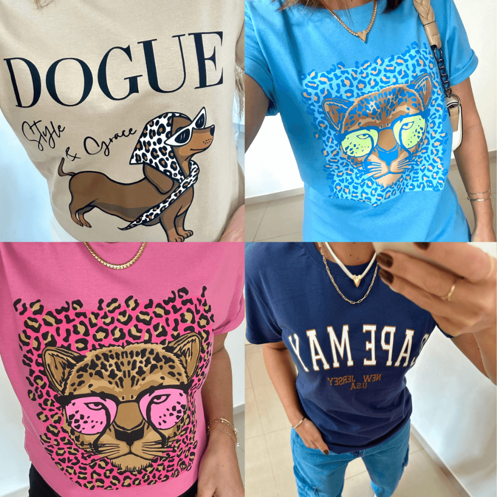 Camiseta T-shirt Feminina 100% Algodão Estampada - Premium - Fio 30.1 Penteado - Tamanhos P ao G1 em Oferta na Shopee