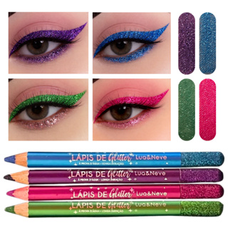 Kit Lápis Sombra Glitter Delineador Ponta fina Secagem Rápida Alta Pigmentação em Oferta na Shopee