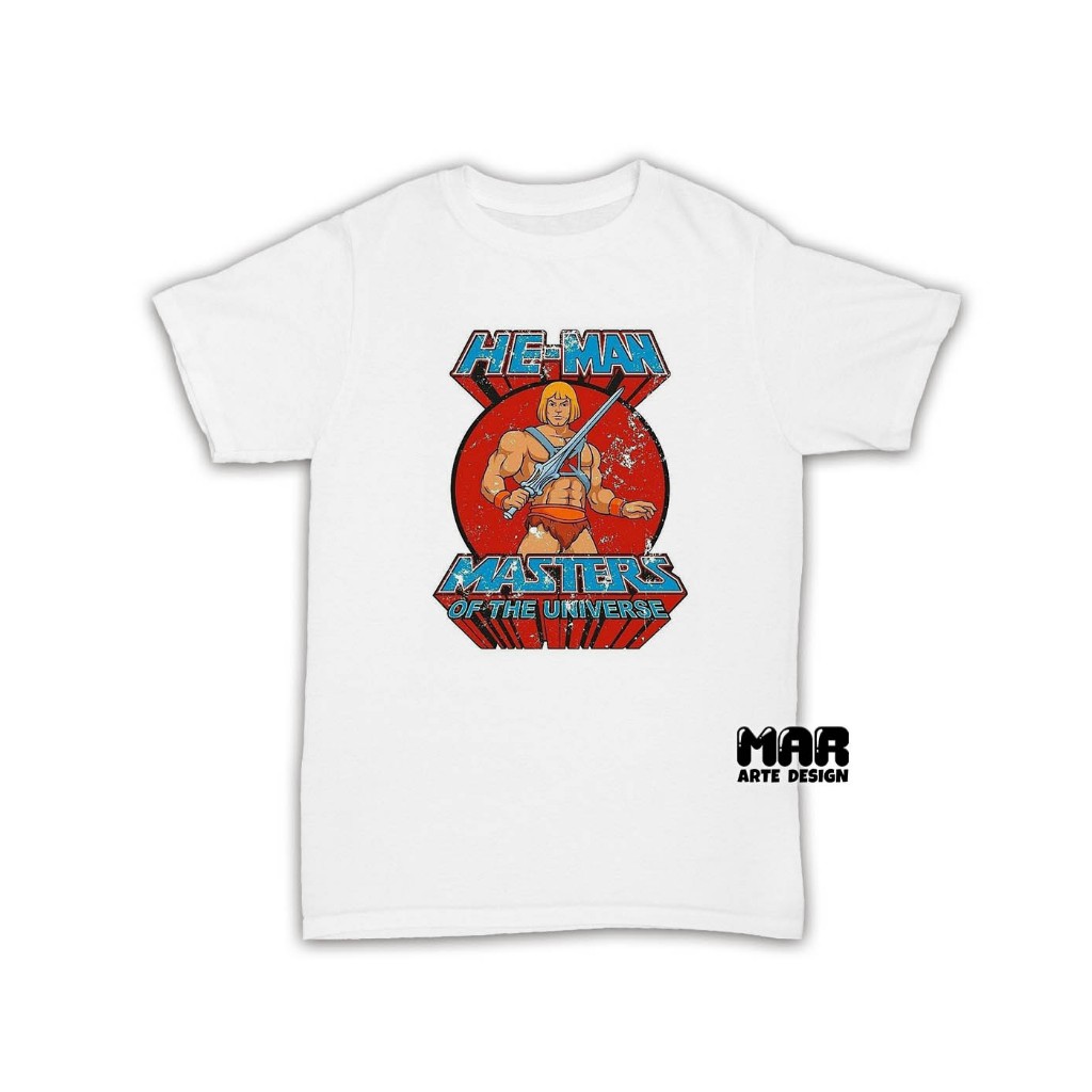 Camiseta HE MAN | Pop | Desenho | Anos 80 em Oferta na Shopee
