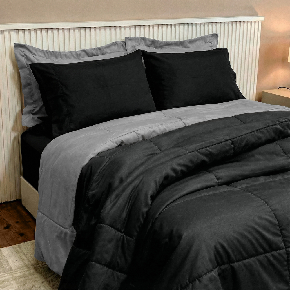 Kit Edredom Casal Queen 06 Peças Dupla Face Mais 2 Travesseiros 200 Fios Hipoalérgico Casa Dona em Oferta na Shopee