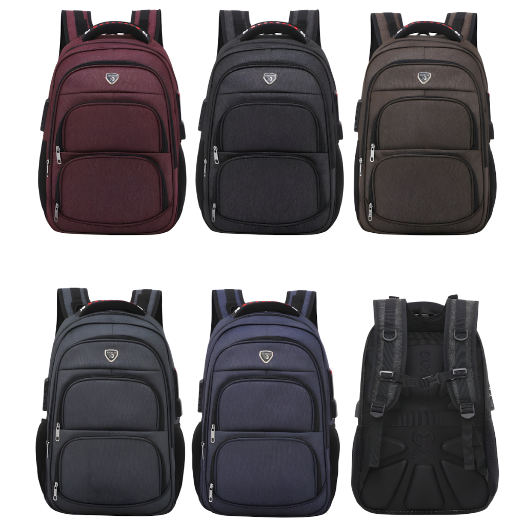 Mochila Masculina Estilo Casual Estilosa Multiuso Viagens Escola Zíperes Duplo Traseira Respirável em Oferta na Shopee