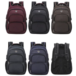 Mochila Masculina Estilo Casual Estilosa Multiuso Viagens Escola Zíperes Duplo Traseira Respirável