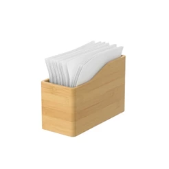 Porta Guardanapos Bambu - Linha Brisa Coza - Resistente - Mesa Posta