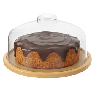 Boleira Prato com Cúpula Brisa Bambu 26,5 cm Coza em Oferta na Shopee