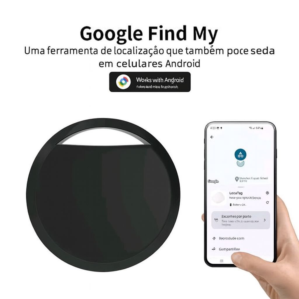 Localizador GPS Bluetooth Smart Tag, Rastreador Antifurtos De Longa Duração Com Bateria Para Android e IOS