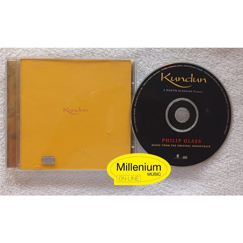 CD Philip Glass  Kundun Trilha Sonora Do Filme 1997 Original Gravadora Colecionador Ótimo Estado
